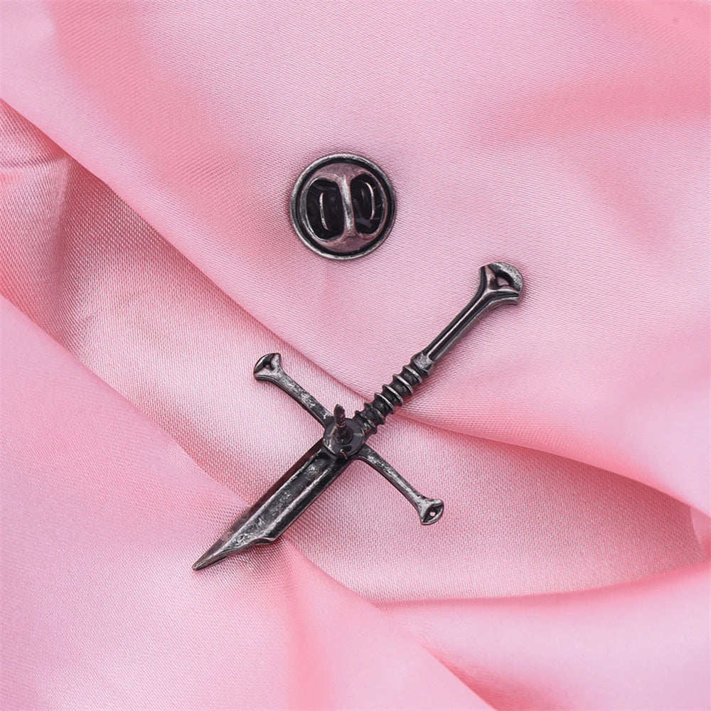 Lord of the Narsil Broken Sword Pin Movie Same Brooch Lapel Backpack Badge Cool Fashion Accessories Boys Men Fans Gift Jewelry