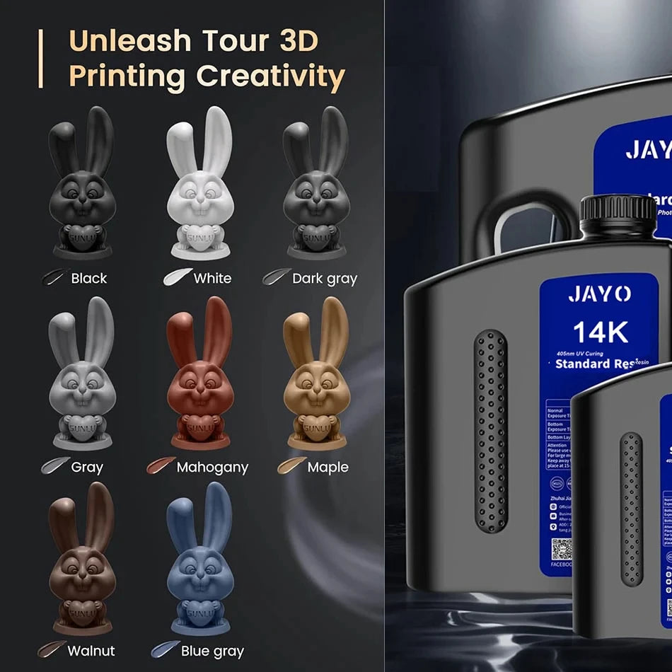 JAYO 5kg 14K Standard Liquid Photopolymer Resin high precision UV Resin apply Photon Mono For LCD 3D Printer Printing Materia