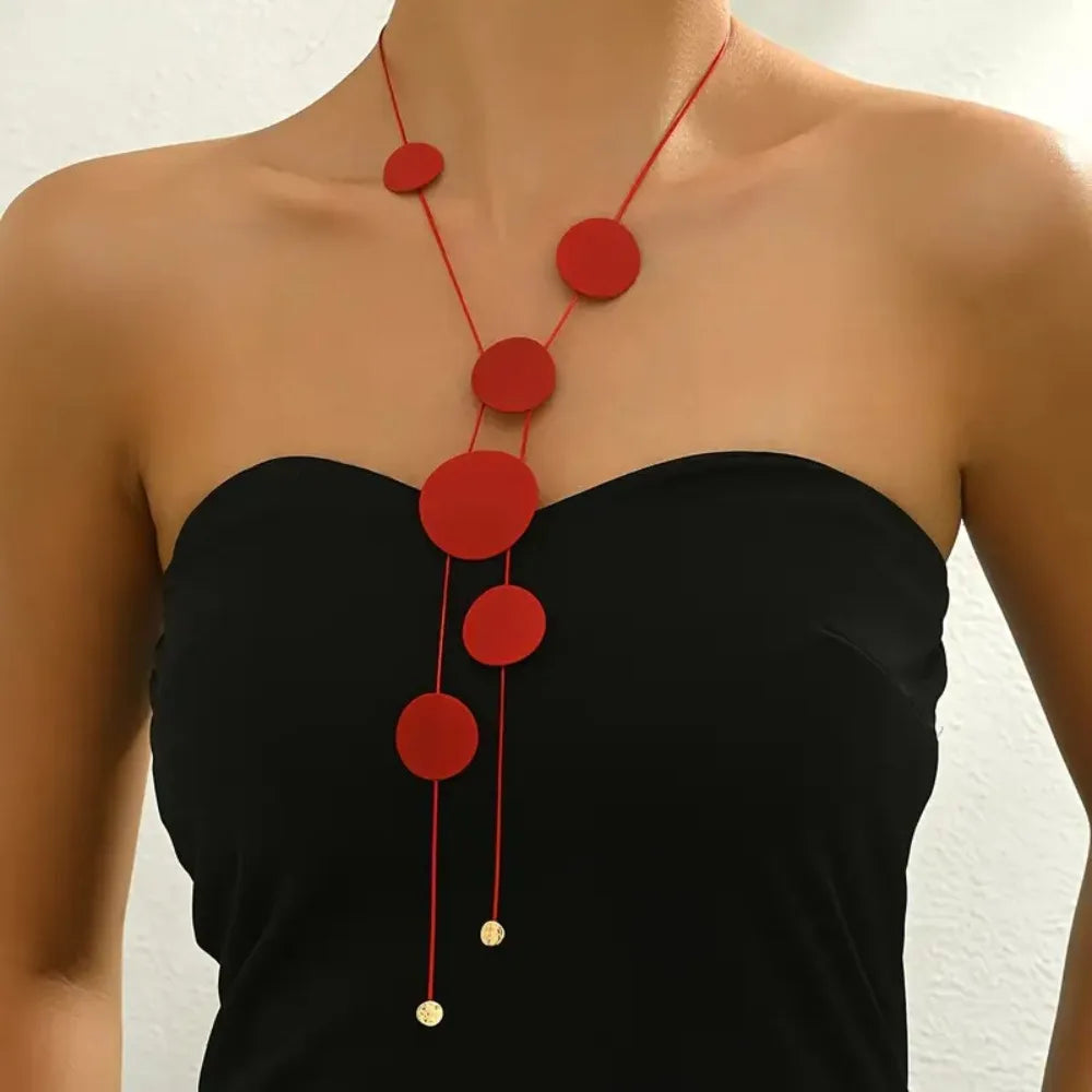 Chic Triangle Tassel Necklace Fashion Boho Long Chain Bar Pendant Clavicle Chain Gold Neck Choker