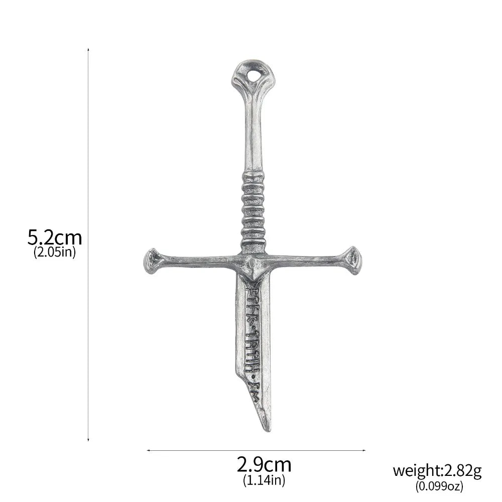 Personality Retro Punk Broken Sword Cross Enamell Pin Brooch Classic Film Men Women Charm Jewelry Accessories Party Fans Gift
