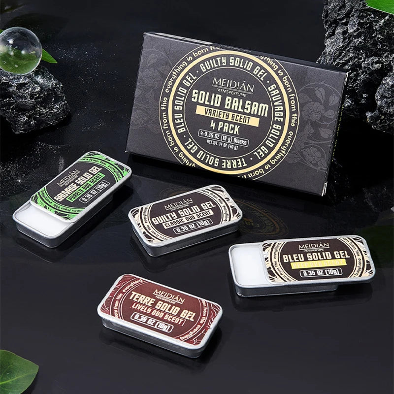 Solid Perfume Set Unisex Portable Fragrance Eau De Toilette Floral Fruity Elegant Fresh Charm Energetic Confident Solid Parfum