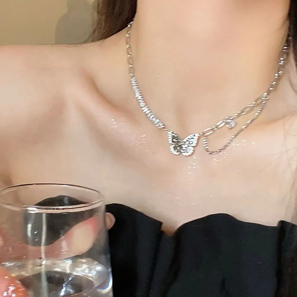 Chic Triangle Tassel Necklace Fashion Boho Long Chain Bar Pendant Clavicle Chain Gold Neck Choker