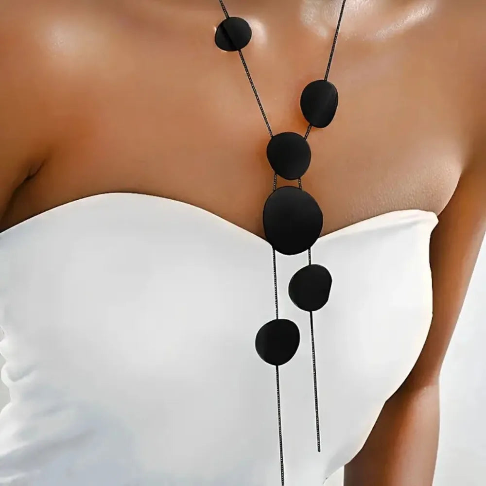 Chic Triangle Tassel Necklace Fashion Boho Long Chain Bar Pendant Clavicle Chain Gold Neck Choker