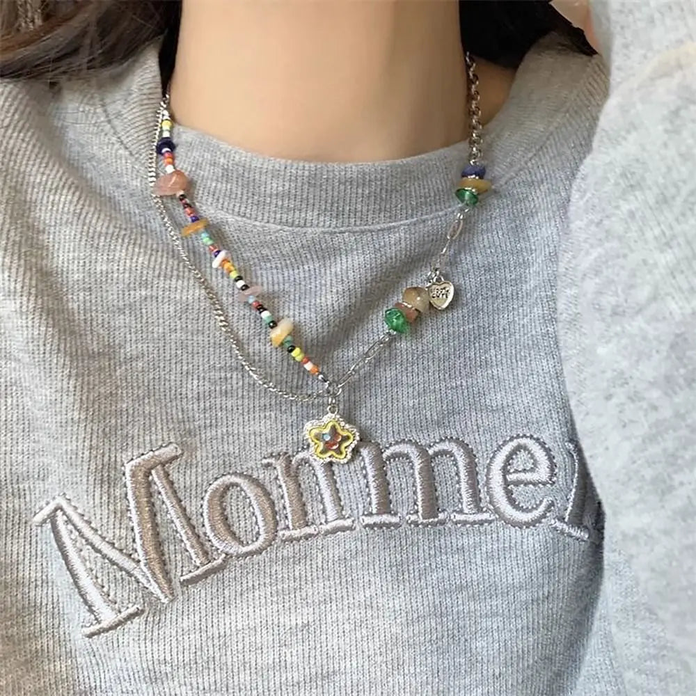 Chic Triangle Tassel Necklace Fashion Boho Long Chain Bar Pendant Clavicle Chain Gold Neck Choker