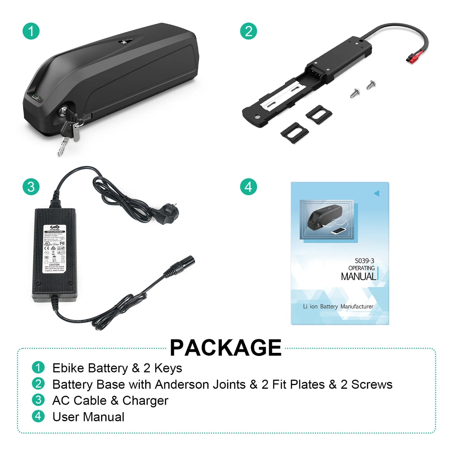 Hailong Ebike Battery 48V 36V 20Ah 14.4Ah 52vLithium 21700 E bike Electric Bicycle Batteries for 1000W 250W 350W 500W 750W