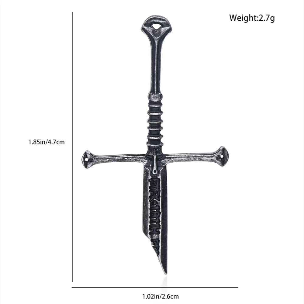 Lord of the Narsil Broken Sword Pin Movie Same Brooch Lapel Backpack Badge Cool Fashion Accessories Boys Men Fans Gift Jewelry