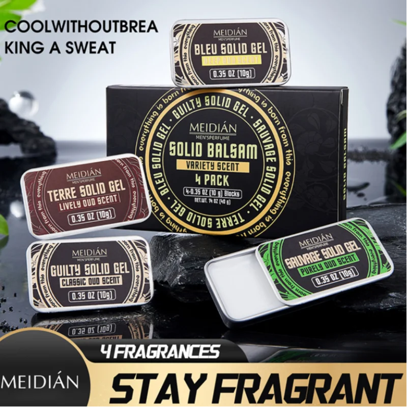 Solid Perfume Set Unisex Portable Fragrance Eau De Toilette Floral Fruity Elegant Fresh Charm Energetic Confident Solid Parfum