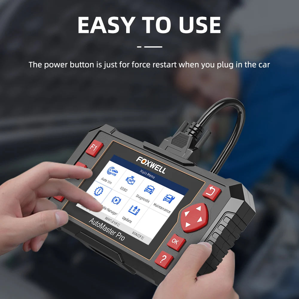 FOXWELL NT604 Elite OBD2 Automotive Scanner Check Engine ABS SRS Transmission Code Reader OBD 2 Car Diagnostic Tool Free Update