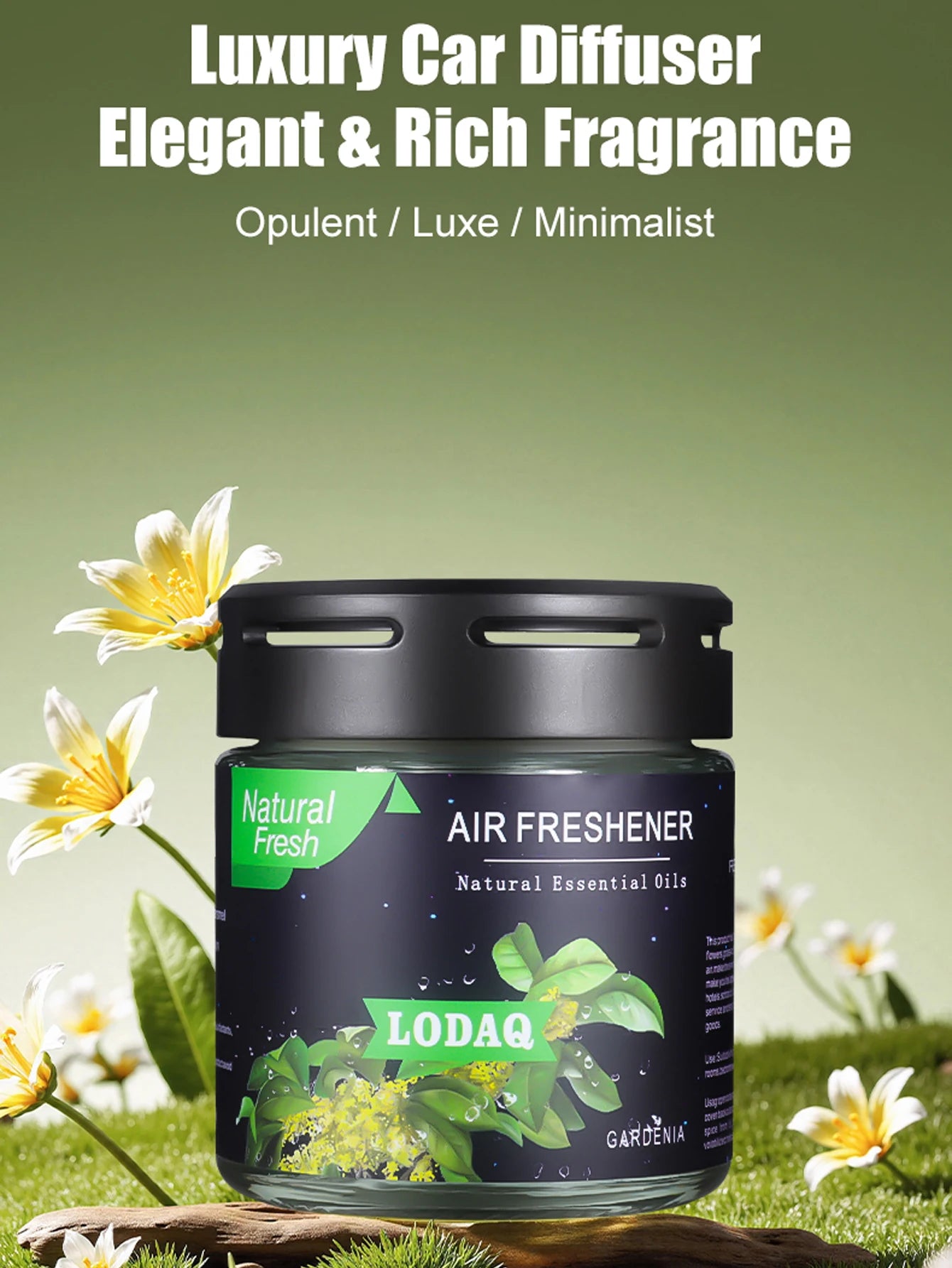 1pc Car Solid Perfume, Car-mounted Aromatherapy for In-car Use, Odor-eliminating Fragrance, Glass Jar Scented Balm