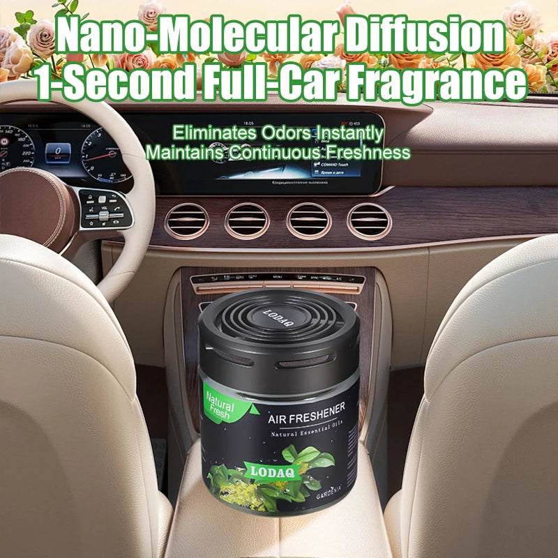 1pc Car Solid Perfume, Car-mounted Aromatherapy for In-car Use, Odor-eliminating Fragrance, Glass Jar Scented Balm