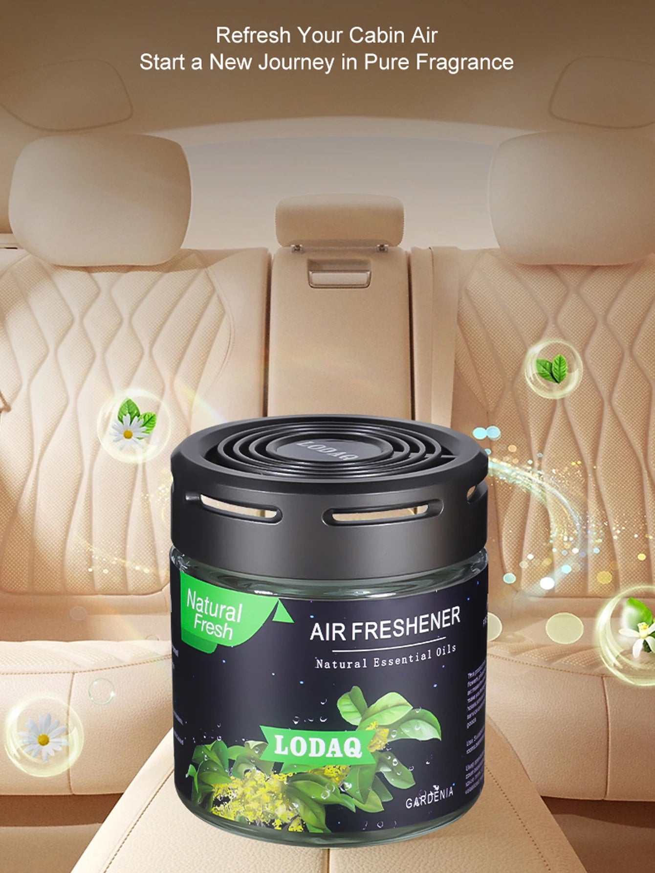 1pc Car Solid Perfume, Car-mounted Aromatherapy for In-car Use, Odor-eliminating Fragrance, Glass Jar Scented Balm
