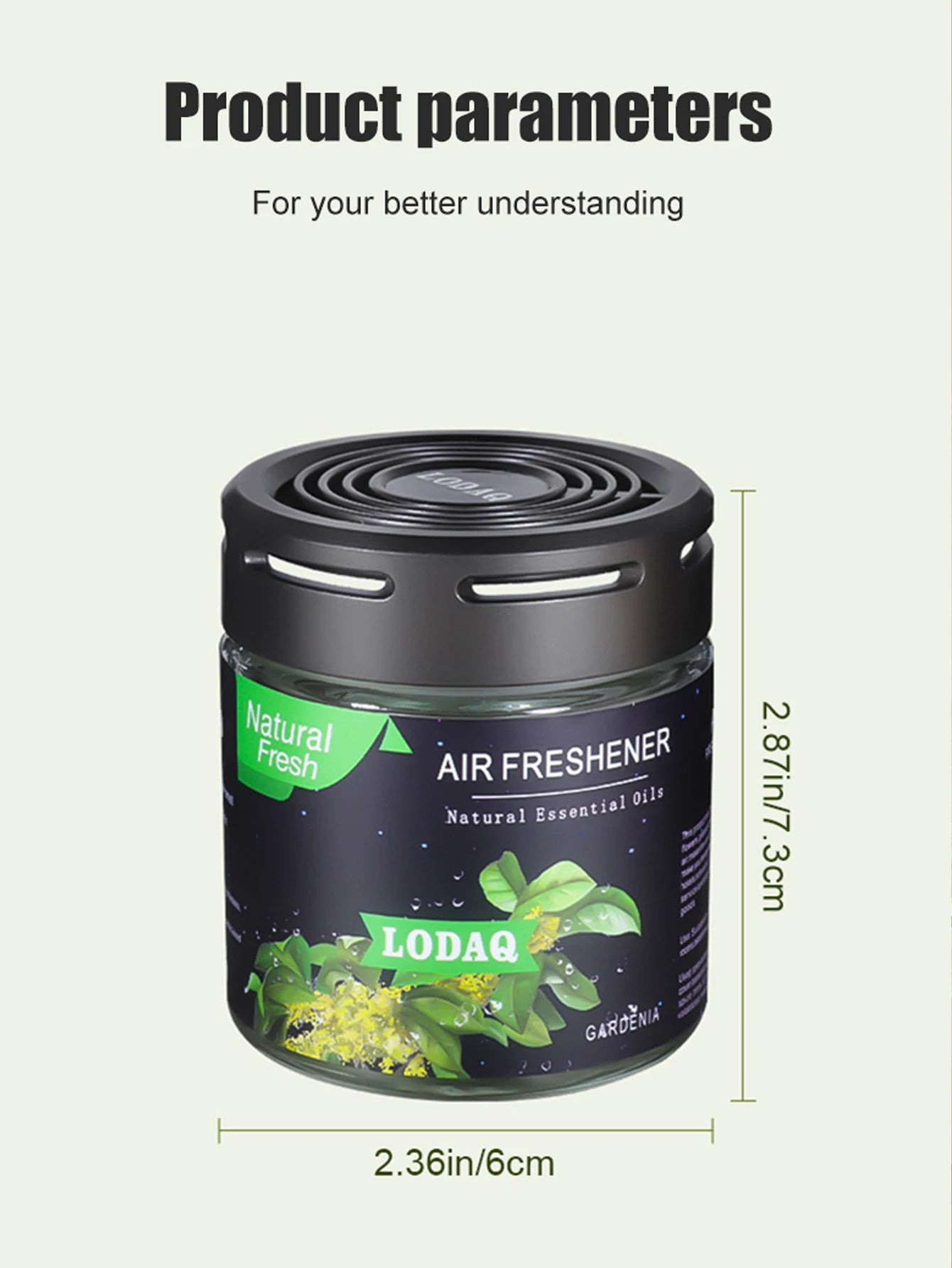1pc Car Solid Perfume, Car-mounted Aromatherapy for In-car Use, Odor-eliminating Fragrance, Glass Jar Scented Balm