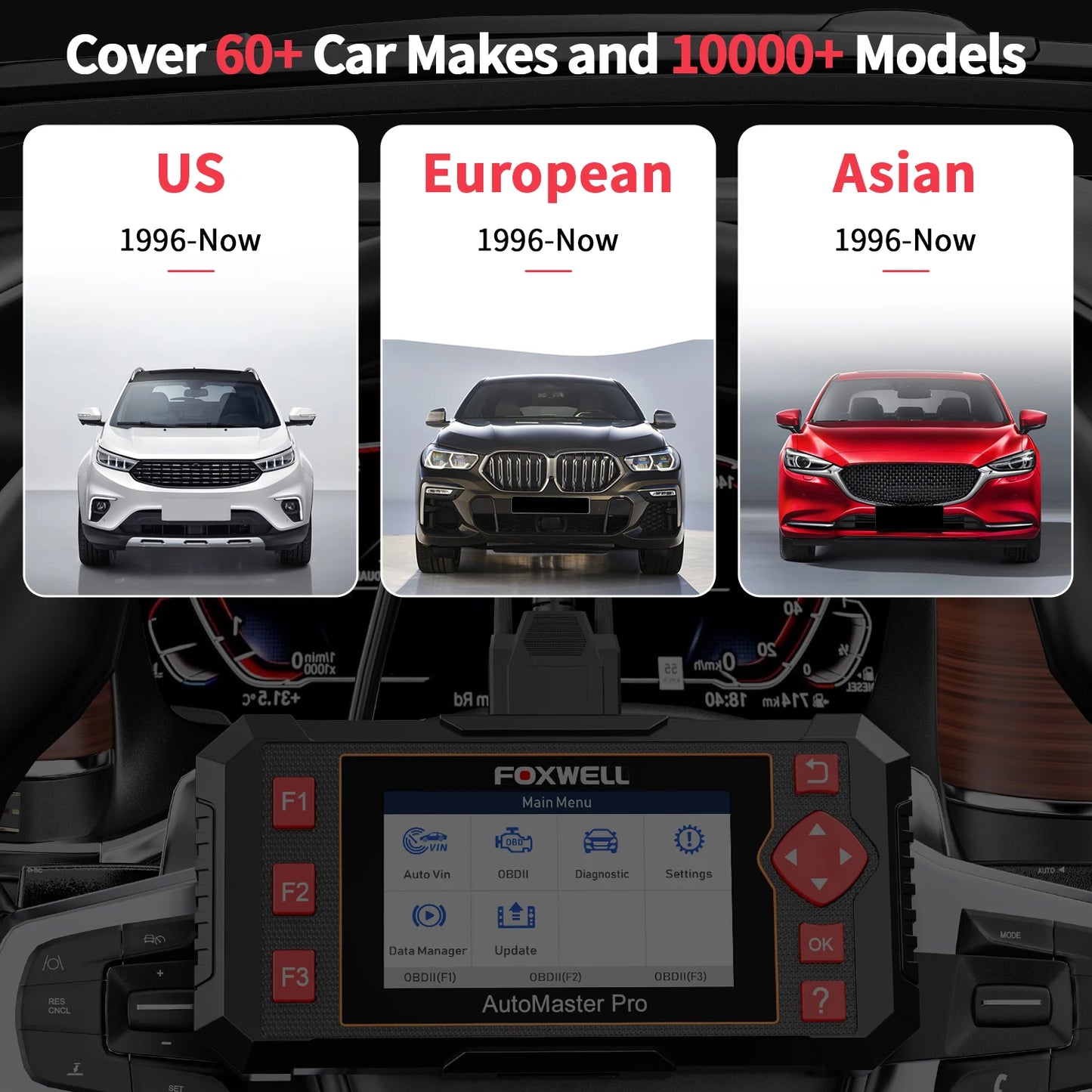 FOXWELL NT604 Elite OBD2 Automotive Scanner Check Engine ABS SRS Transmission Code Reader OBD 2 Car Diagnostic Tool Free Update