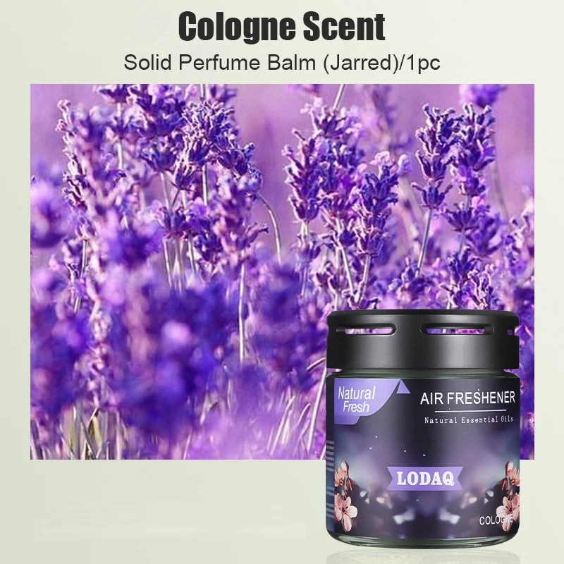 1pc Car Solid Perfume, Car-mounted Aromatherapy for In-car Use, Odor-eliminating Fragrance, Glass Jar Scented Balm