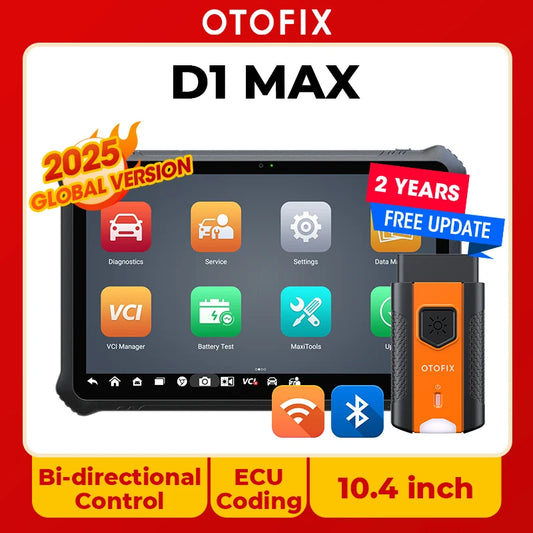 OTOFIX D1 Max Automotive Diagnostic Scan Tool Bi-Directional Scanner ECU Coding DoIP & CANFD 2 Years Update Upgraded of D1 PRO
