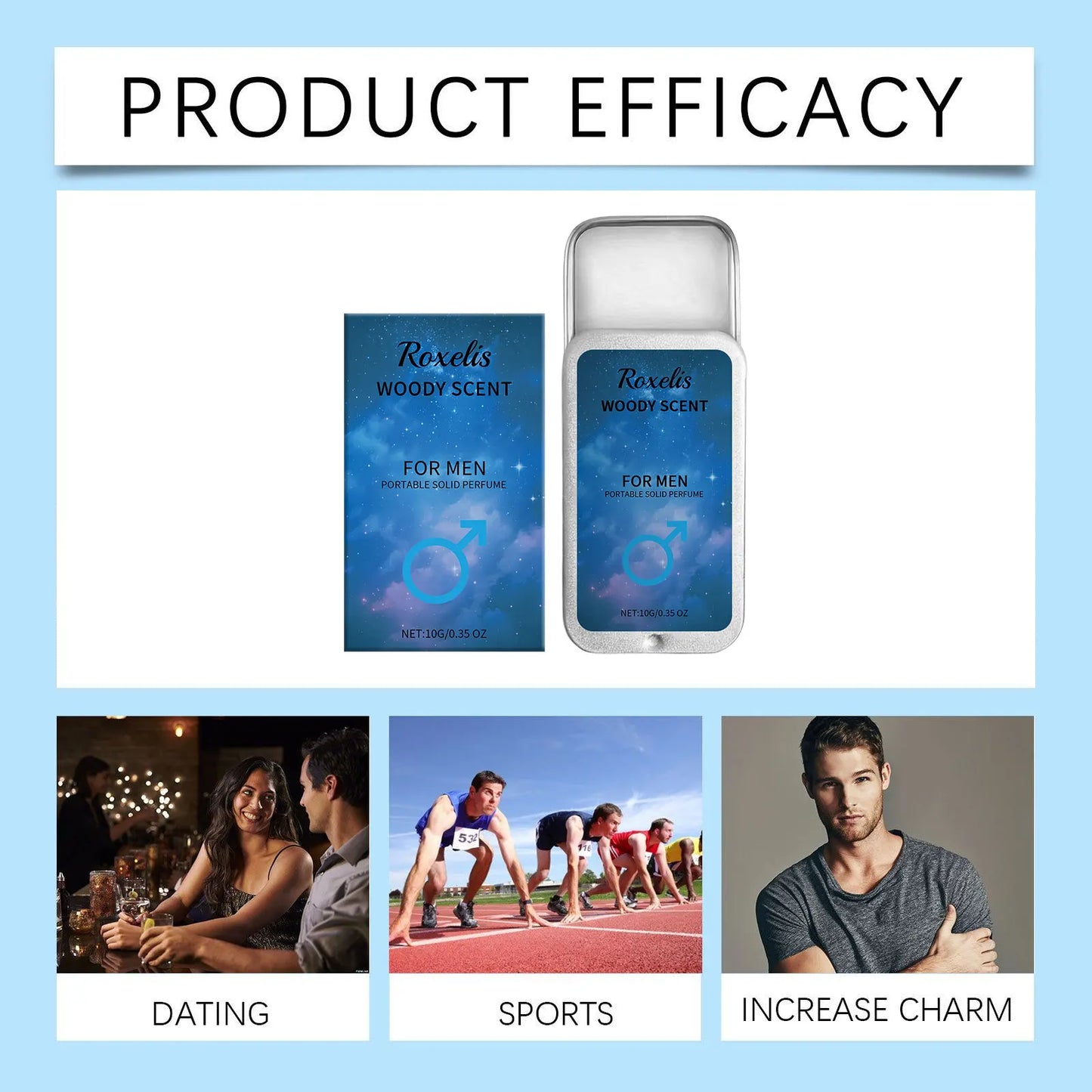 Sandalwood Solid Perfume Long Lasting Scent Dating Women Fragrances Deodorant Keep Fresh Portable Men Body Pheromone Solid Balm