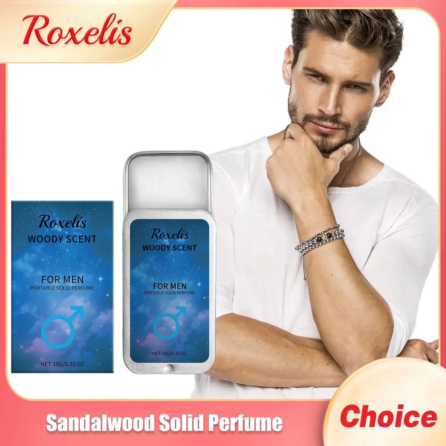 Sandalwood Solid Perfume Long Lasting Scent Dating Women Fragrances Deodorant Keep Fresh Portable Men Body Pheromone Solid Balm