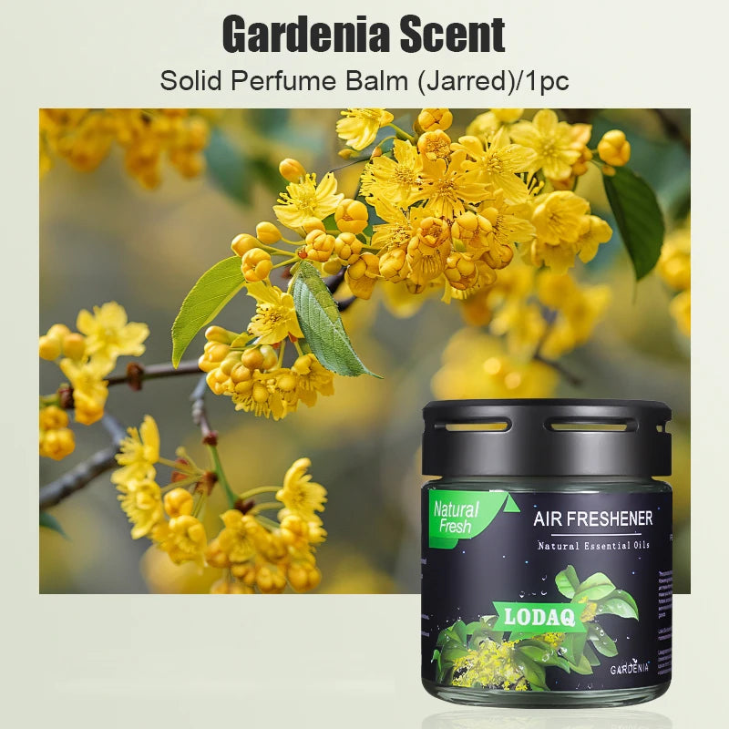 1pc Car Solid Perfume, Car-mounted Aromatherapy for In-car Use, Odor-eliminating Fragrance, Glass Jar Scented Balm