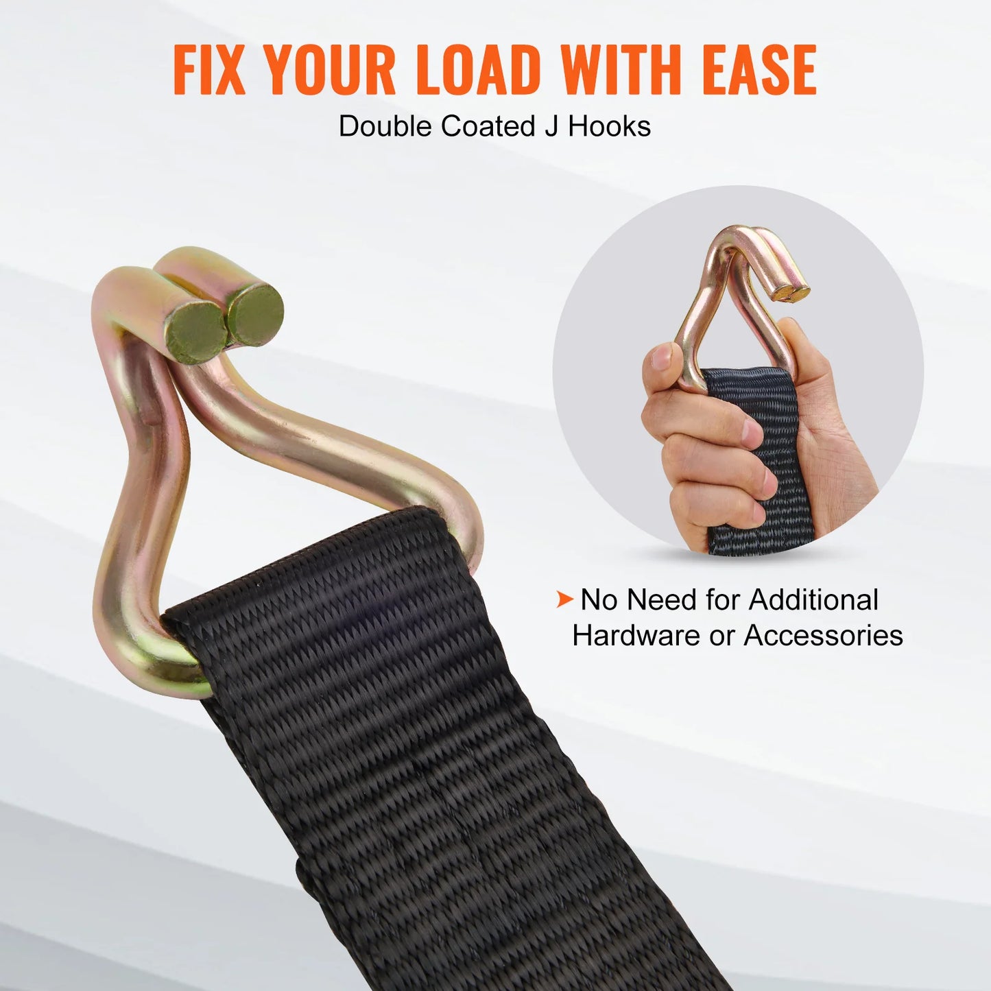 SucceBuy 4pcs 2/4/8M Ratchet Strap Tie Down Cargo Belt with Metal Buckle Tensioner Strong Lashing for Luggage Car Motorcycle