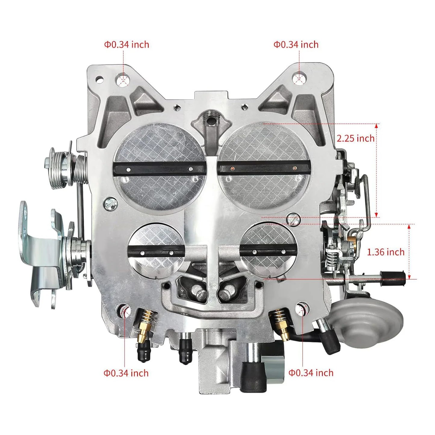 Areyourshop Quadrajet Carburetor For Chevy 327 350 427 454 750 CFM 4 Barrel 4MV