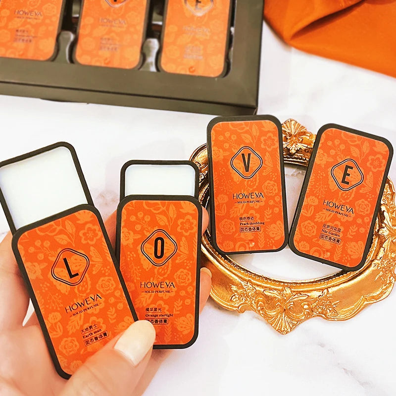 Solid Perfume Set Unisex Portable Fragrance Eau De Toilette Floral Fruity Elegant Fresh Charm Energetic Confident Solid Parfum