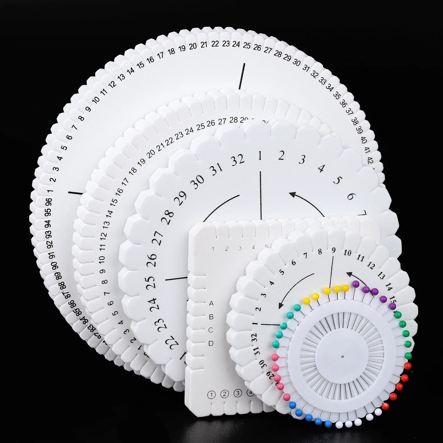 Braiding Disk Round Square Knitting Kumihimo Beading Cord Disc Tray Braiding Braided Plate DIY Bracelet Loom Weaving Board Tool
