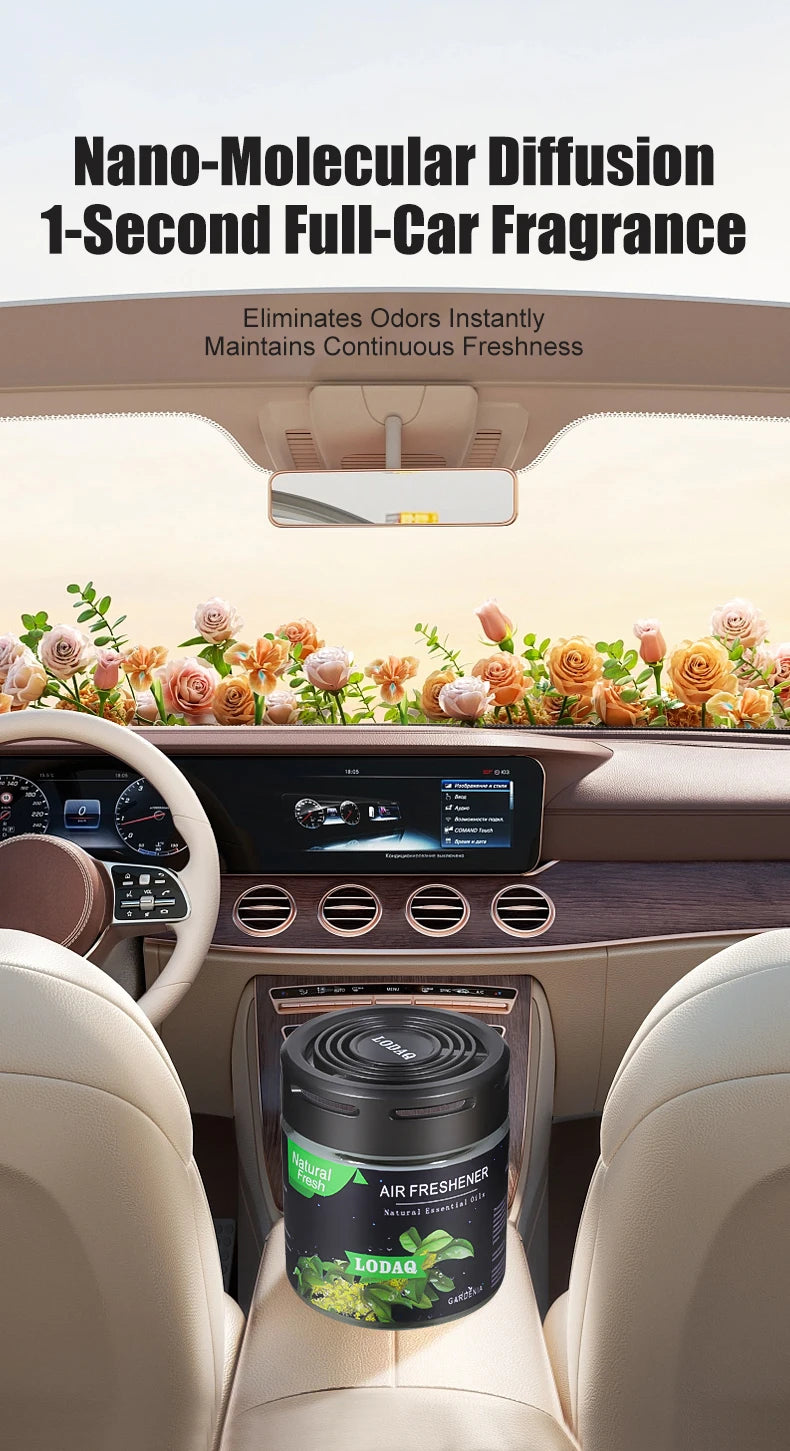 1pc Car Solid Perfume, Car-mounted Aromatherapy for In-car Use, Odor-eliminating Fragrance, Glass Jar Scented Balm