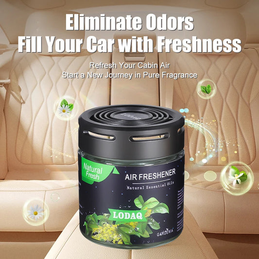 1pc Car Solid Perfume, Car-mounted Aromatherapy for In-car Use, Odor-eliminating Fragrance, Glass Jar Scented Balm