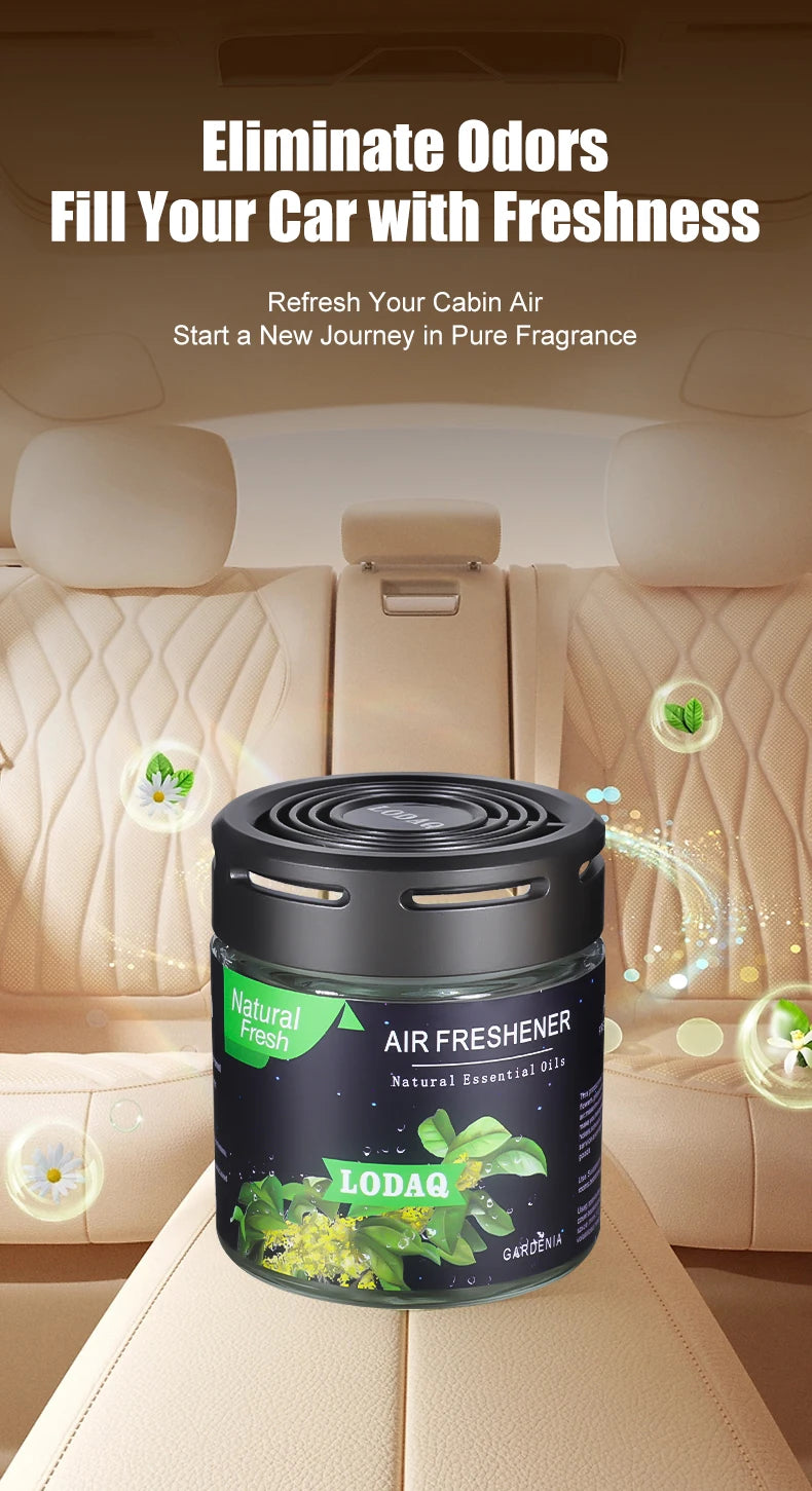 1pc Car Solid Perfume, Car-mounted Aromatherapy for In-car Use, Odor-eliminating Fragrance, Glass Jar Scented Balm