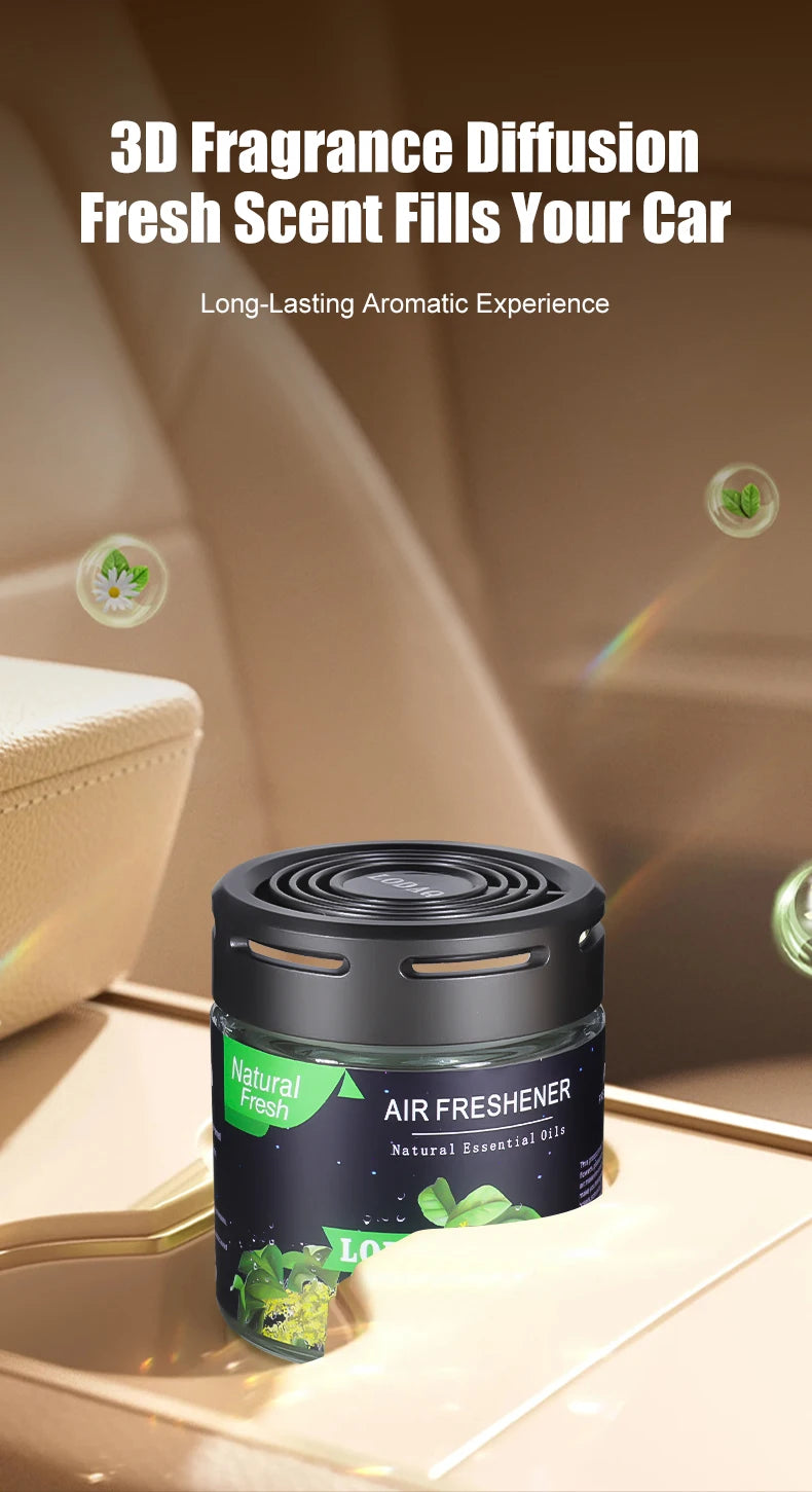 1pc Car Solid Perfume, Car-mounted Aromatherapy for In-car Use, Odor-eliminating Fragrance, Glass Jar Scented Balm
